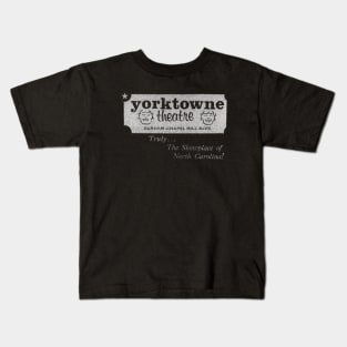 Yorktowne Theatre Vintage Durham North Carolina Kids T-Shirt